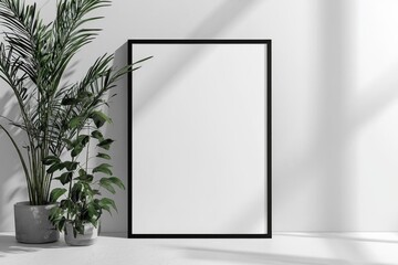 A3 Poster Mockup on White Background created with Generative AI