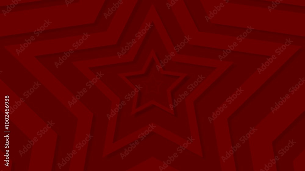 Wall mural red star pattern loop video background
