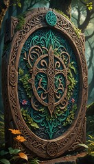 Intricate Forest Portal – Celtic Knotwork Gateway to a Mystical Realm