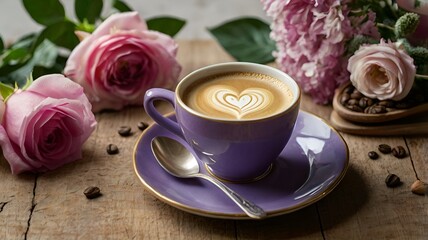 Obraz premium Latte coffee,Latte art coffee 