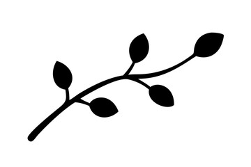 Elegant Vector Illustration of a Branching Twig Silhouette for Nature Inspired Designs  © Bappaditya Roy
