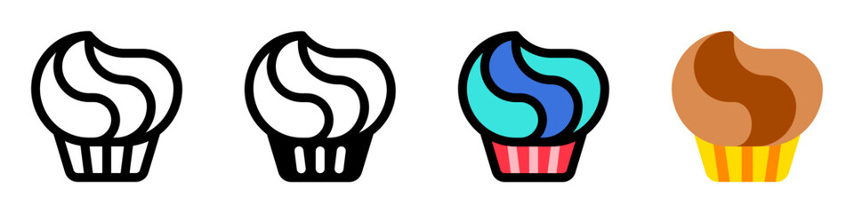 Editable muffin, cupcake, cake vector icon. Bakery, cooking, food. Part of a big icon set family. Perfect for web and app interfaces, presentations, infographics, etc