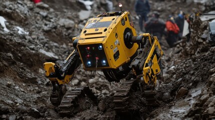 AI robots deployed for landslide recovery, using advanced sensors to locate trapped individuals and clear debris quickly and safely