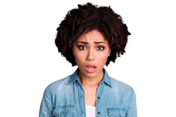 Portrait of cute charming nice teen teenager astonished impressed disappointed ope4n mouth horrible information news novelty dressed fashionable youth outfit denim jeans  isolated grey background