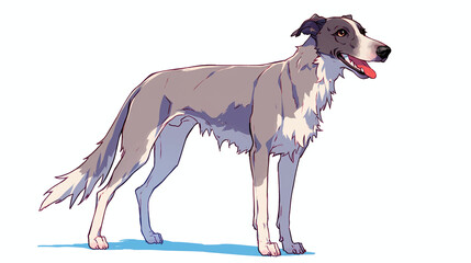 Obraz premium Greyhound Dog Illustration - Digital Art