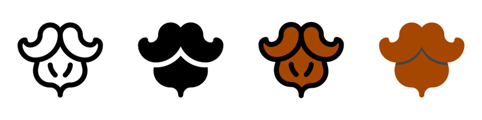Editable beard and mustache vector icon. Barbershop, lifestyle, grooming. Part of a big icon set family. Perfect for web and app interfaces, presentations, infographics, etc