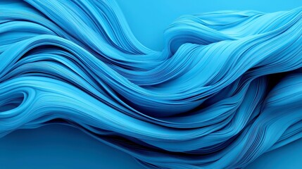 Obraz premium Fluid azure backdrop, gentle waves of blue blending seamlessly, creating a serene and calming atmosphere, ideal for multimedia presentations or digital art displays.