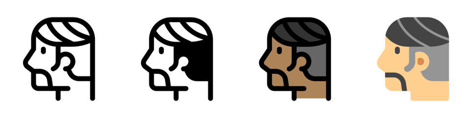 Editable hair style vector icon. Barbershop, lifestyle, grooming. Part of a big icon set family. Perfect for web and app interfaces, presentations, infographics, etc