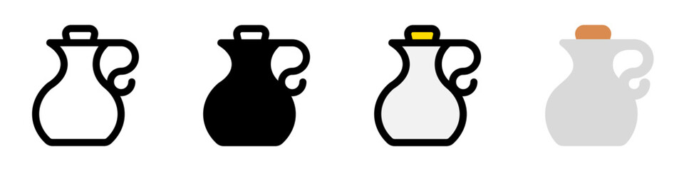 Editable water jug, liquid, container, olive oil vector icon. Wellness, spa, relaxation. Part of a big icon set family. Perfect for web and app interfaces, presentations, infographics, etc