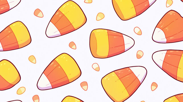 Candy Corn Pattern: A Festive Halloween Design