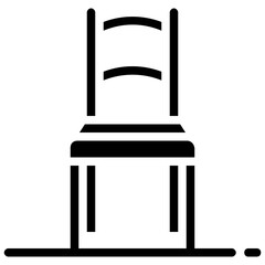 dining chair glyph vector icon