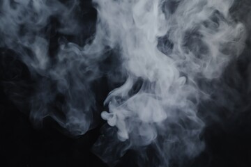 Dense smoke cloud on a black background