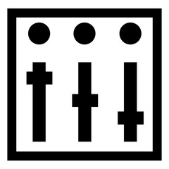 Fototapeta premium Audio mixer icon - Outline style