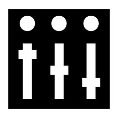 Fototapeta premium Audio mixer icon - Solid icon