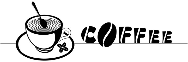 illustration of a silhouette of a coffee cup