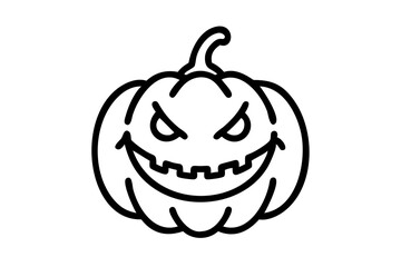 Playful Carved Pumpkin Vector Illustration for a Halloween Adventure
