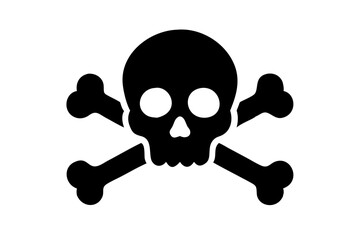 Explore the Art of a Classic Skull Design with Hollow Elements in Vector Style
