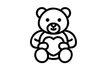 Obraz premium Sweet Plush Teddy Bear Holding a Balloon Vector Art for Celebrations 