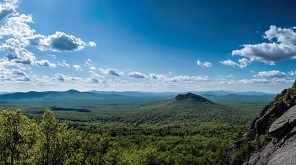 Obraz premium A beautiful mountain range with a clear blue sky