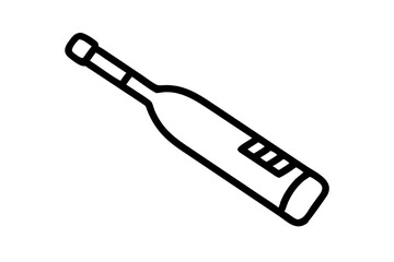 Vector Illustration of Air Cricket Bat Icon Perfect for Modern Cricket Themed Projects and Merchandise
