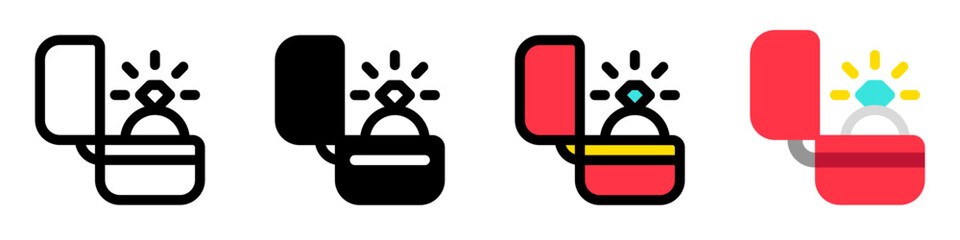 Editable engagement ring vector icon. Wedding, valentine, love, celebration. Part of a big icon set family. Perfect for web and app interfaces, presentations, infographics, etc