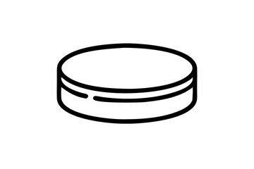 Modern Air Hockey Puck Icon in Vector Format Perfect for Digital Art
