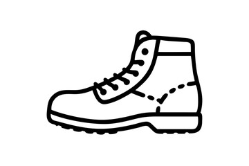 Discover the Best Hiking Boot Icon with Air Elements in Stunning Vector Illustration for Outdoor Enthusiasts
