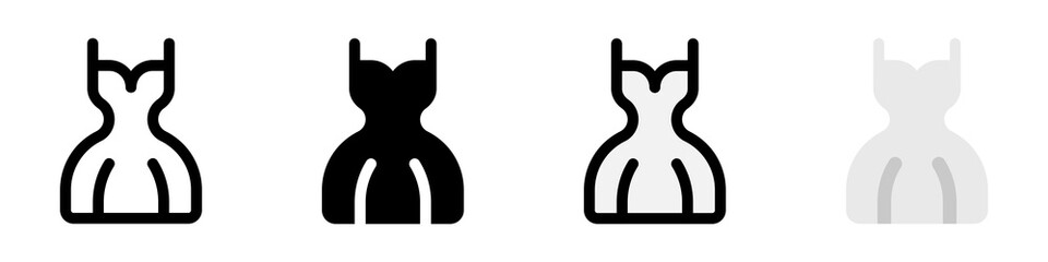 Editable wedding dress vector icon. Wedding, valentine, love, celebration. Part of a big icon set family. Perfect for web and app interfaces, presentations, infographics, etc