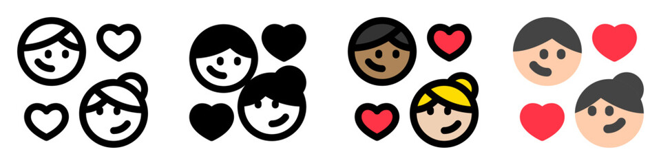 Editable romantic couple vector icon. Wedding, valentine, love, celebration. Part of a big icon set family. Perfect for web and app interfaces, presentations, infographics, etc