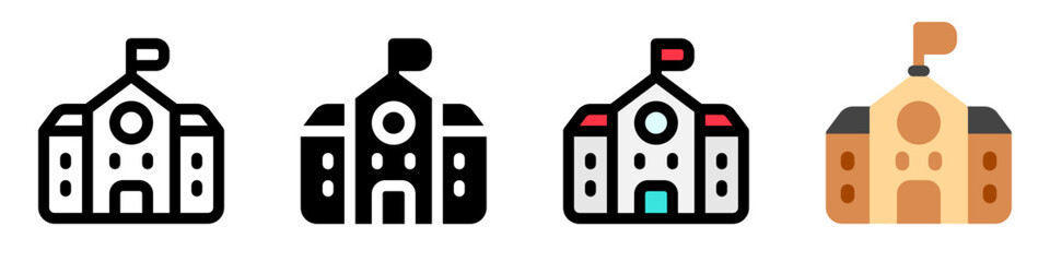 Editable school, college, building vector icon. Building, architecture, city, construction. Part of a big icon set family. Perfect for web and app interfaces, presentations, infographics, etc
