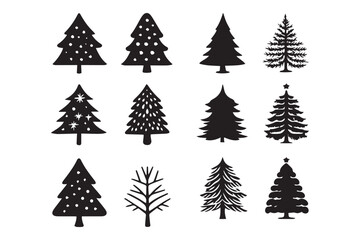 Christmas Tree Vector Bundle Illustration 
