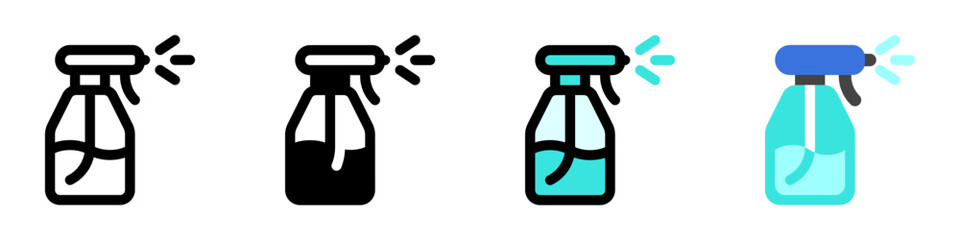 Editable water sprayer, spray bottle vector icon. Gardening, lanscaping, hygiene. Part of a big icon set family. Perfect for web and app interfaces, presentations, infographics, etc