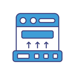 Footer vector icon stock illustration