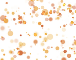 Christmas Golden confetti background. Gold xmas bokeh texture.