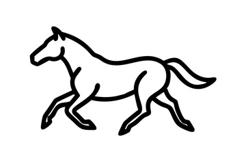 Minimalist Horse Line Art Vector for Elegant Illustrations and Branding Projects
