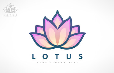 Lotus flower logo vector design
