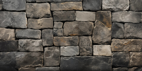 Stone Wall Texture  Gray and Brown Rough Stones