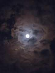 Naklejka premium moon and clouds