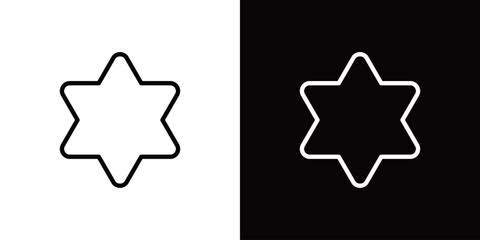 星のシンプルなラインアイコン