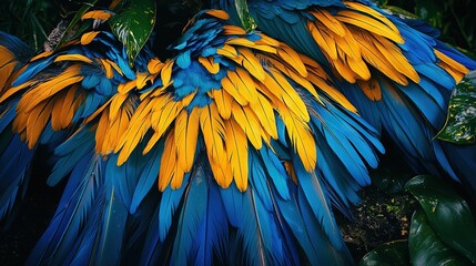 Obraz premium A bird's wing is close-up