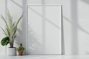 A3 Poster Mockup on White Background created with Generative AI