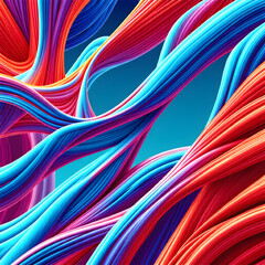 A vibrant depiction of muscle fibers with soft waves of energy, representing muscle strength and recovery.