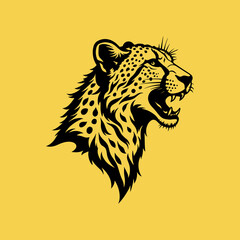 Roaring Cheetah Head Vector