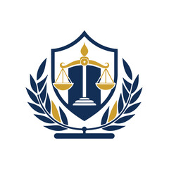 Balance Scale Ethics and Justice, Scales of justice icon, trustworthy logo for a law, vector illustration floral design