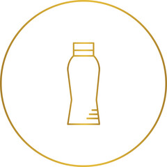 Linear icons for beauty services gold highlights, makeup, skincare, haircare, and wellness. Beauty salons     