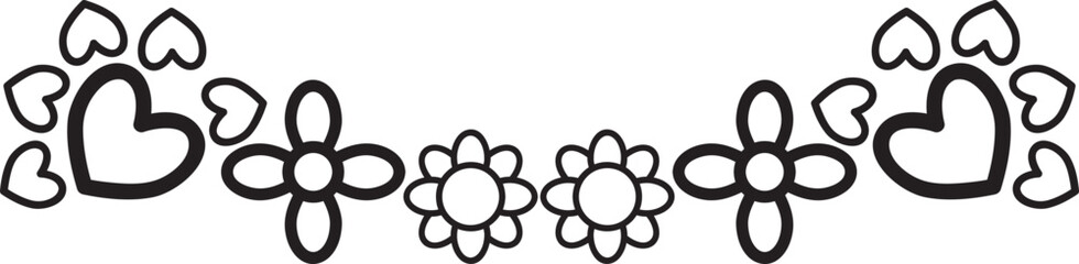 Fototapeta premium petal doodle illustration