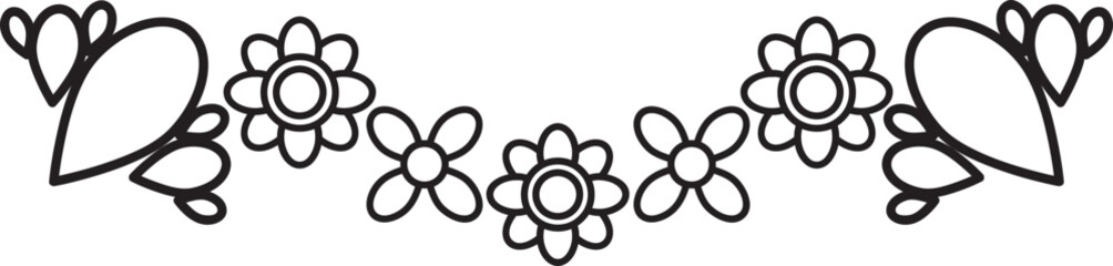 Obraz premium flower petal doodle illustration