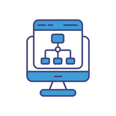 Sitemap vector icon stock illustration