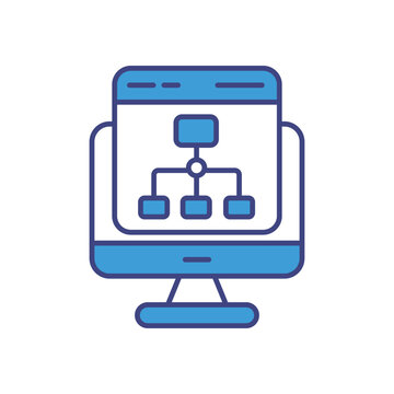 Sitemap vector icon stock illustration