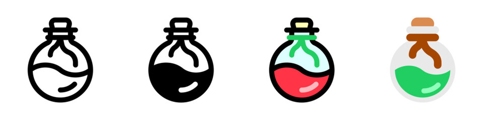 Editable magic potion, mana vector icon. Video game, game elements, RPG. Part of a big icon set family. Perfect for web and app interfaces, presentations, infographics, etc